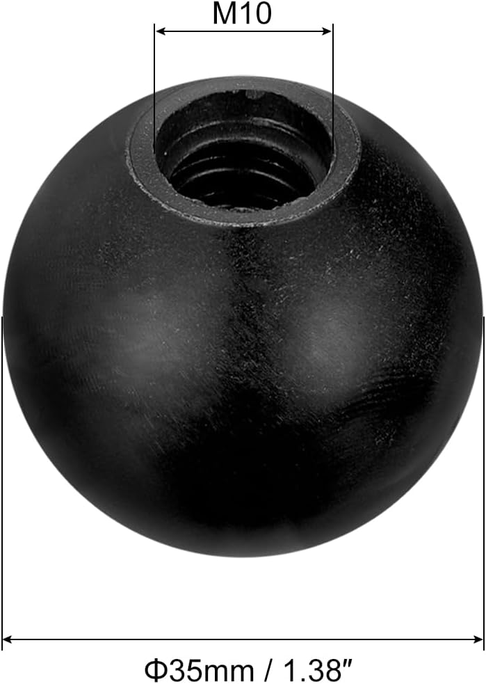 Confezione da 12 pomelli a sfera filettati M10 x 35 mm
