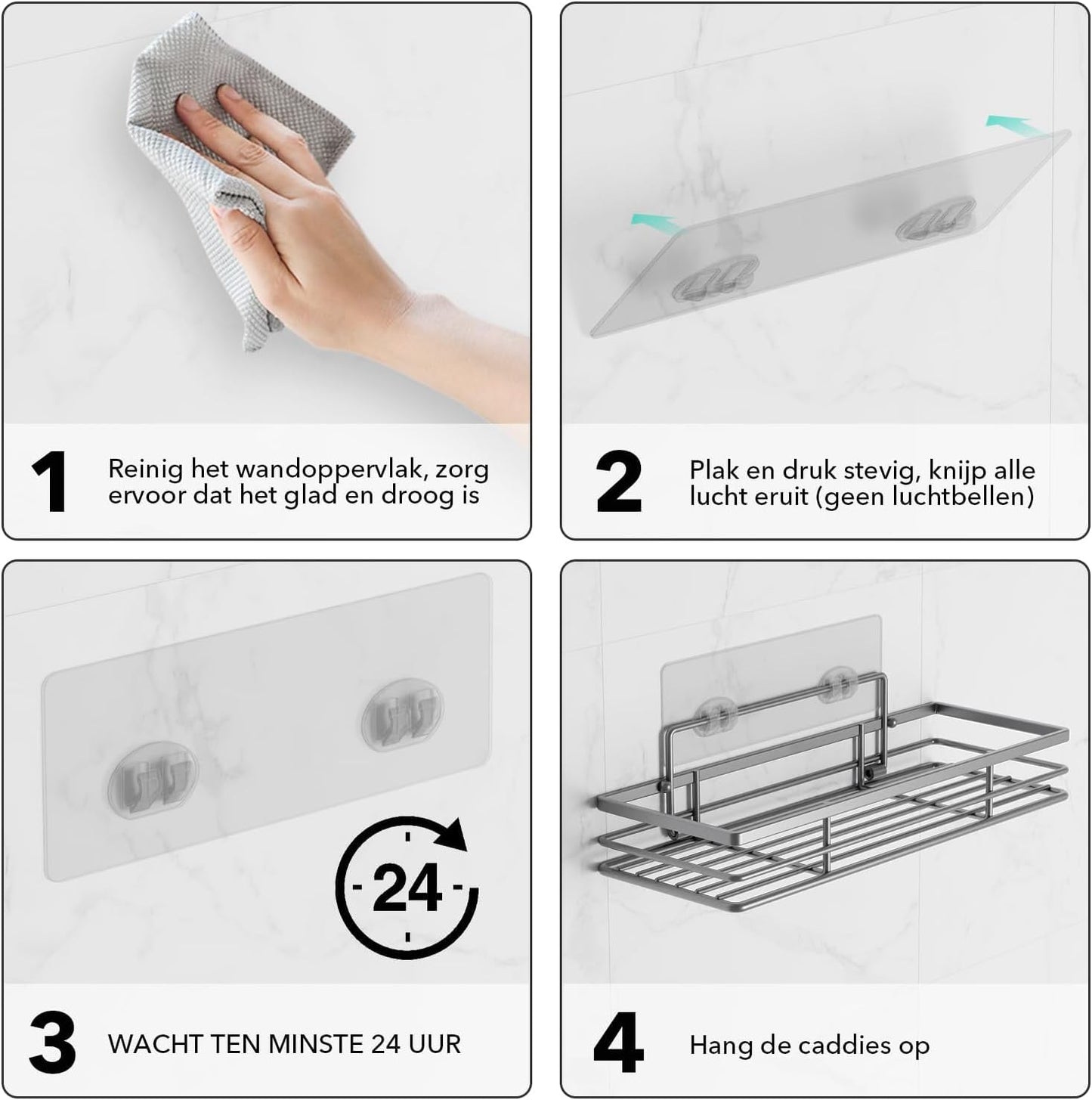 Porta Oggetti Per Bagno, 2 Pezzi Grigio Argento