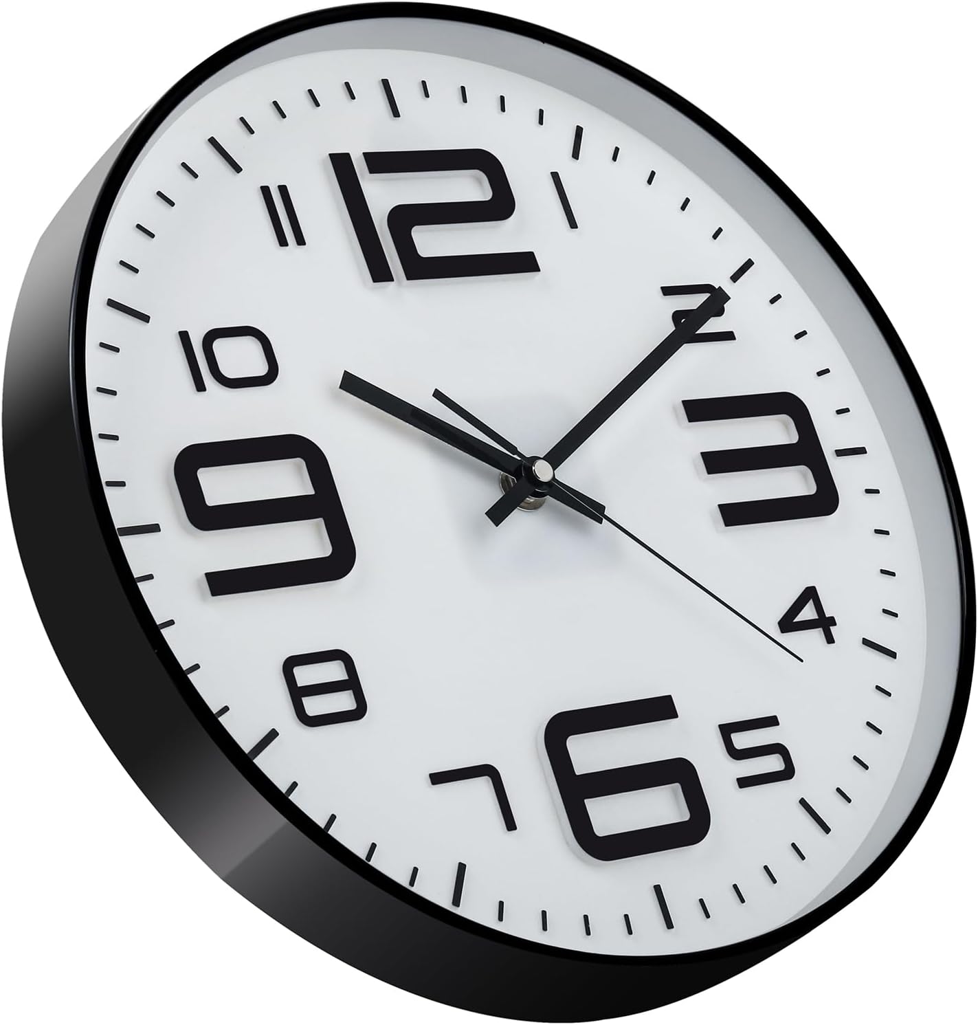 Orologio Silenzioso al Quarzo Antigraffio da 30cm. Alimentato a Batteria
