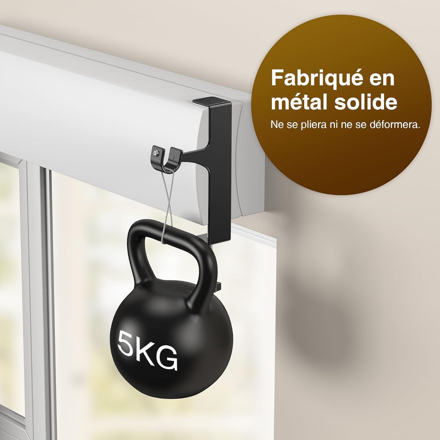 2 Supporti per Bastone Tenda senza Forare