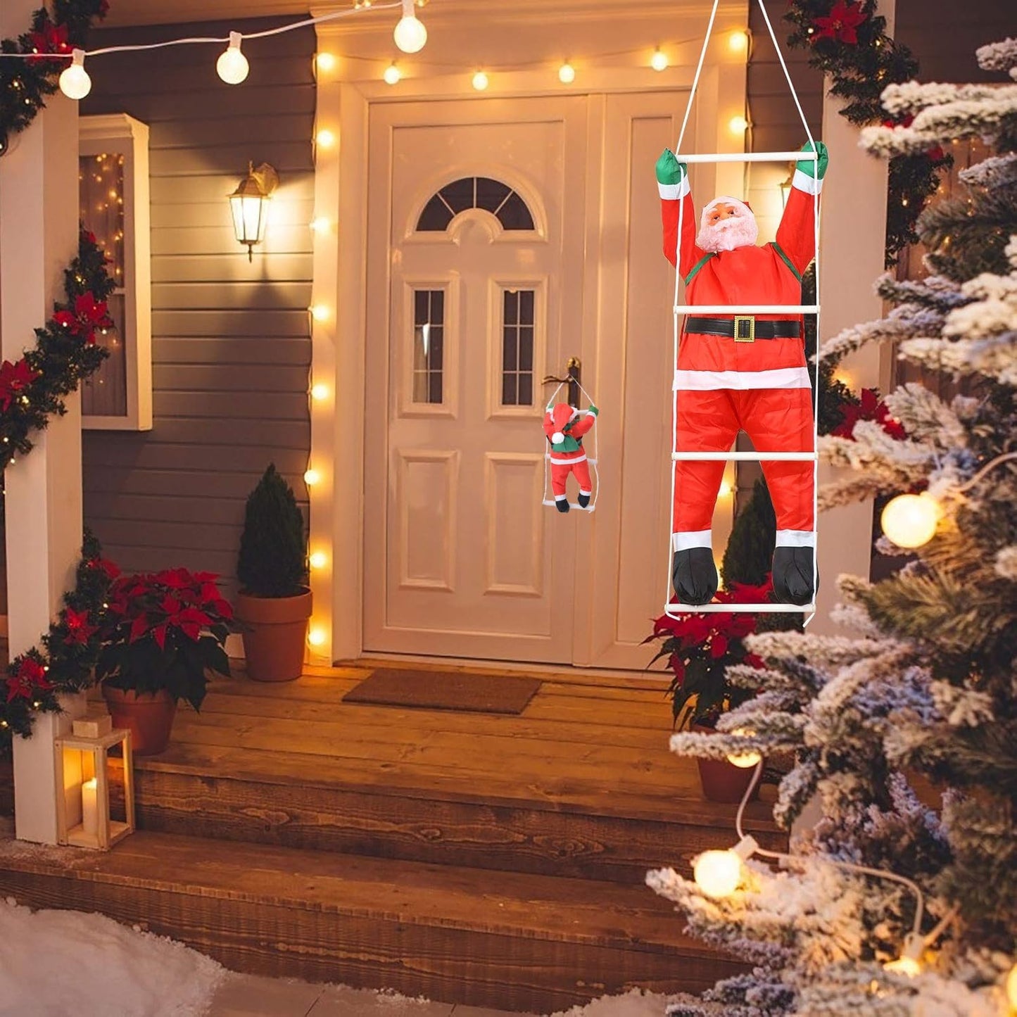 Babbo Natale sizzlepop sulla scala - 25 CM