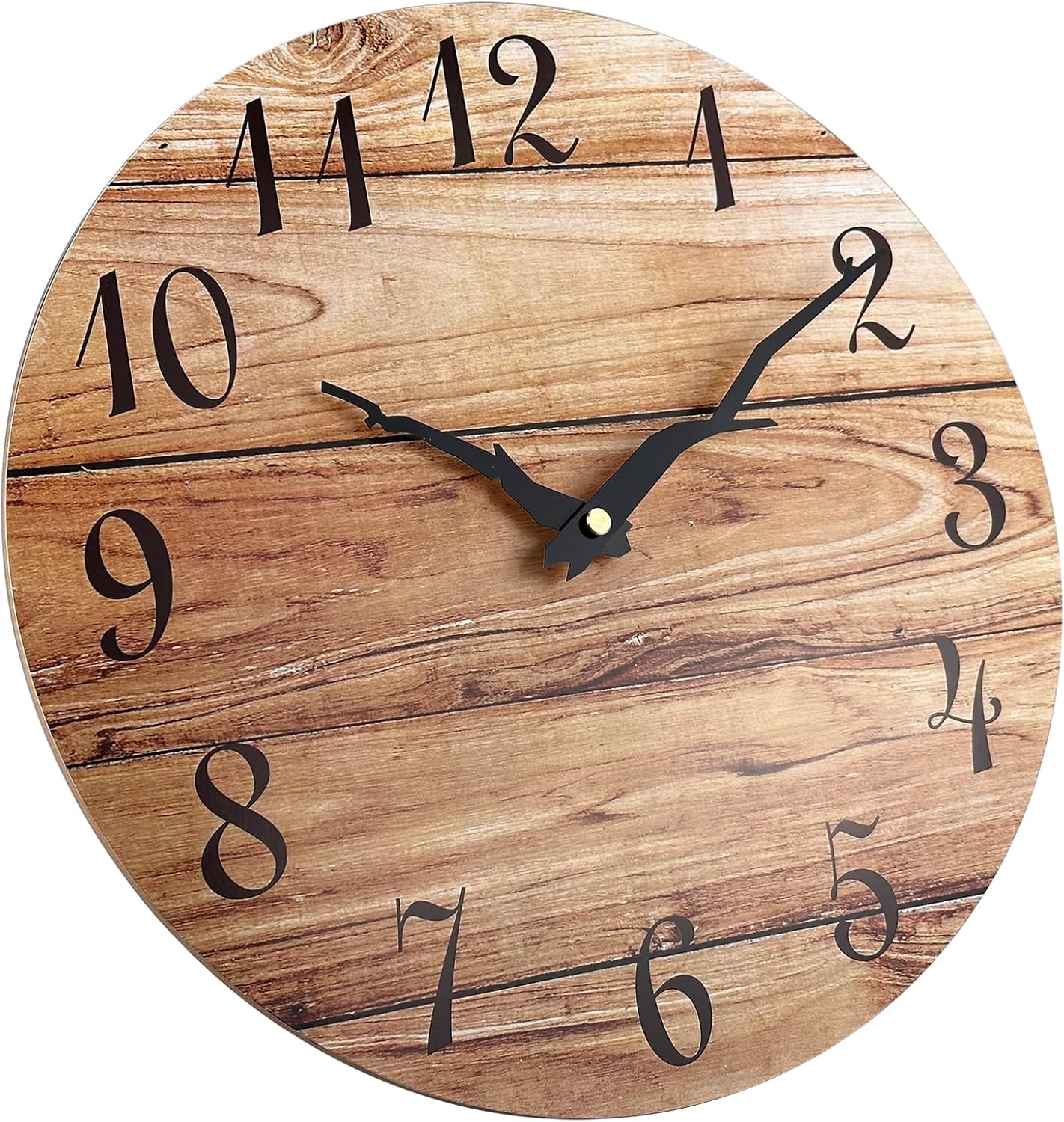 Orologi da Parete Plumeet CON GRAFICA EFFETTO Legno Senza Cornice da 30cm