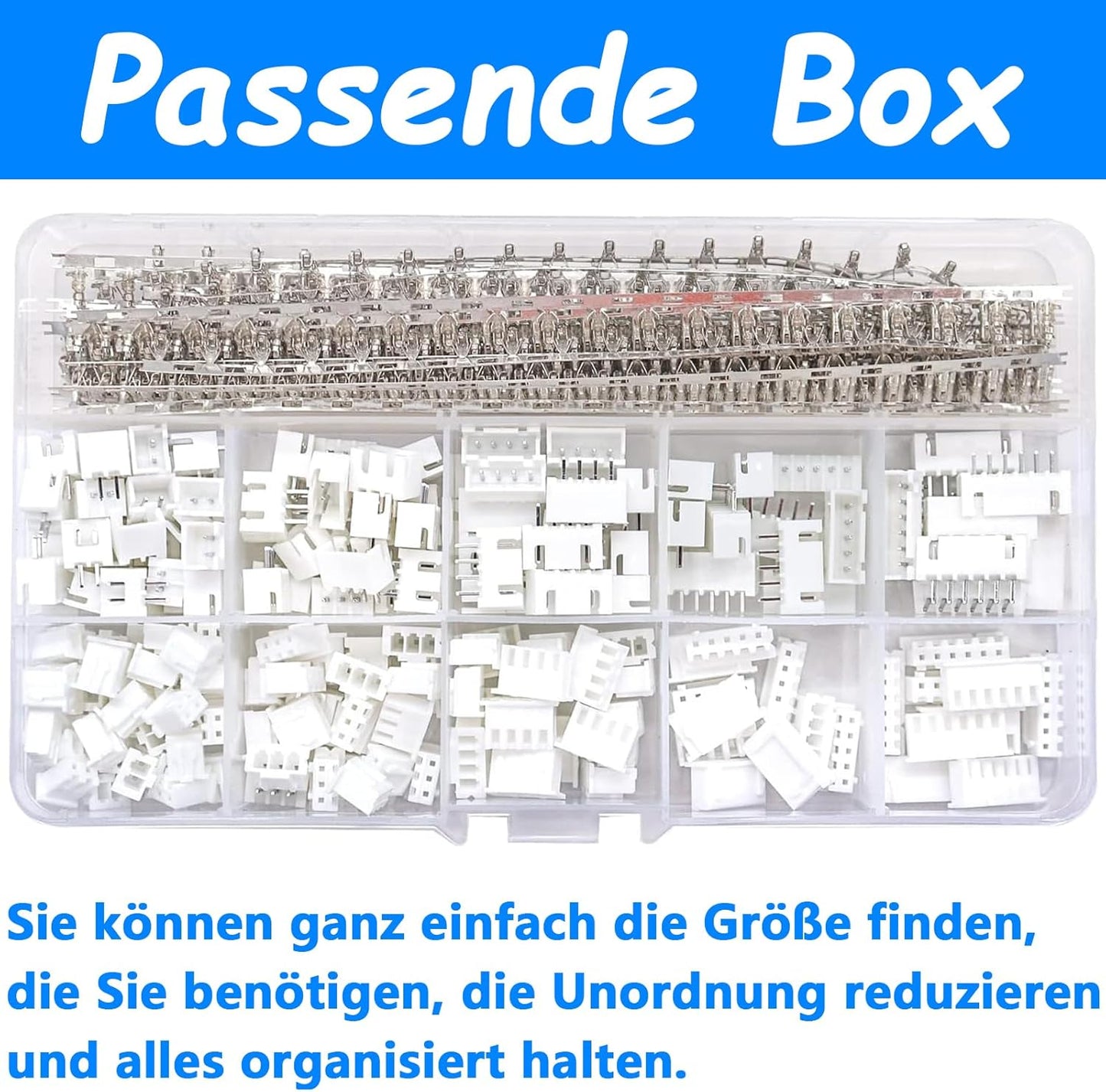 Kit di connettori a crimpare TuseRxln da 580 pezzi, 2,54 mm, alloggiamento a 2/3/4/5/6 pin