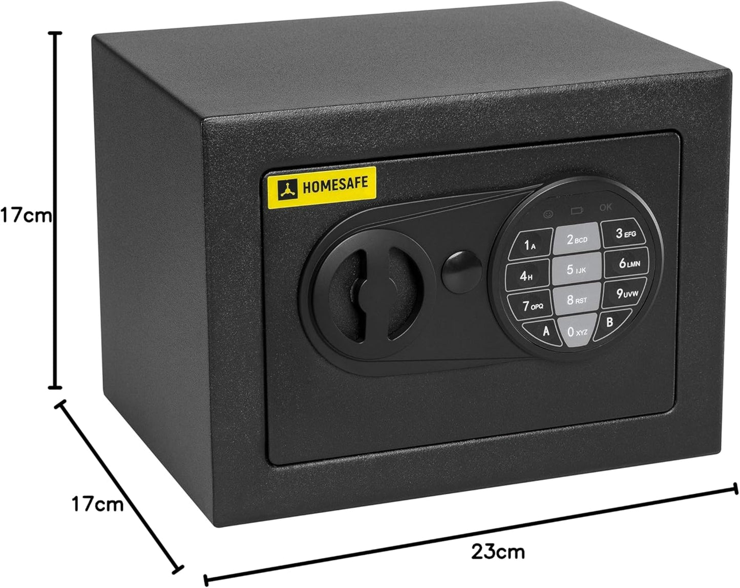 Cassaforte HomeSafe HV17E piccola con codice, 17 x 23 x 17 cm digitale