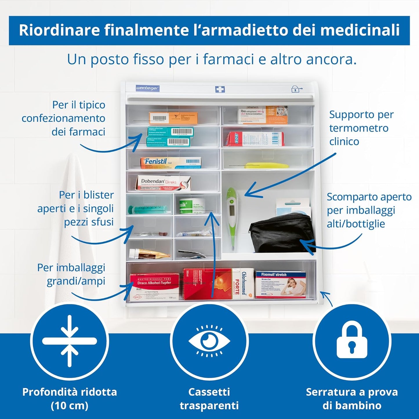 Weinberger - 06806 Armadietto per medicinali, Armadietto per farmacia
