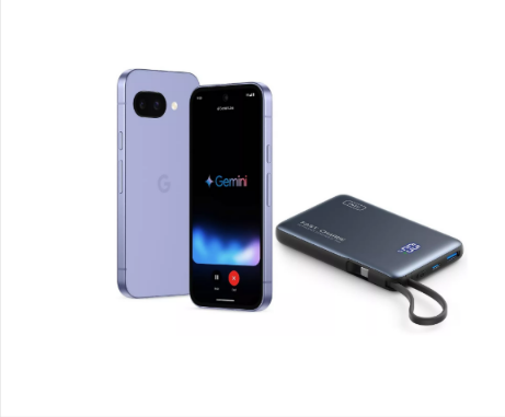 Smartphone GOOGLE Pack Pixel 9a Iris + Powerbank
