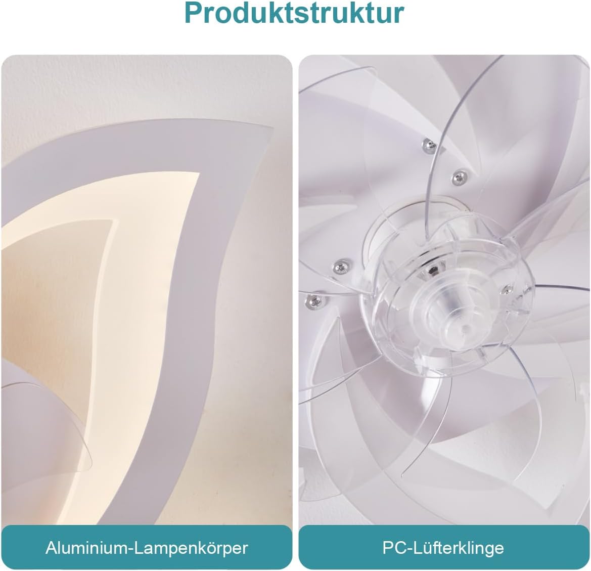 Ventilatore dimmerabile,plafoniera con ventilatore a soffitto 69 CM