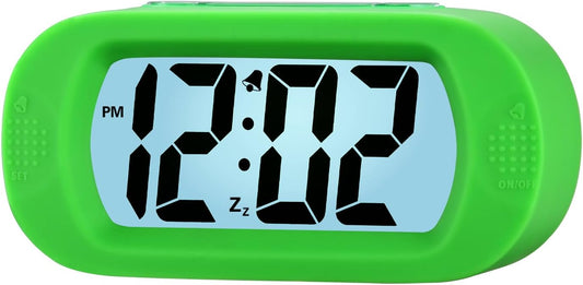 Orologio-Sveglia da Viaggio LCD on Cover Protettiva in Silicone Alimentato a batteria