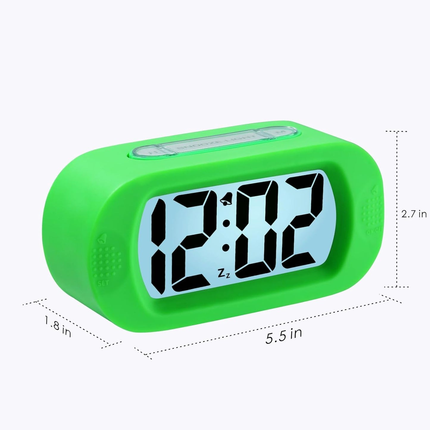 Orologio-Sveglia da Viaggio LCD on Cover Protettiva in Silicone Alimentato a batteria