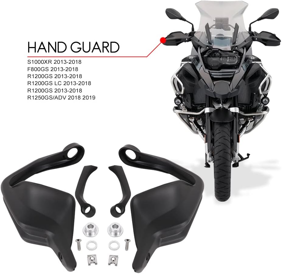 Paramani in plastica ABS per moto S1000XR F800GS R1200GS R1200GS LC 2013-2018 R1250GS/ADV 2018 2019 Nero