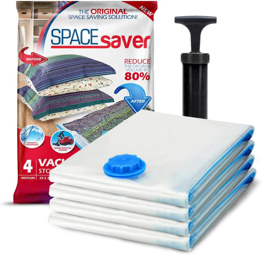Confezione da 4 sacchetti sottovuoto r medi per vestiti cm 70x50