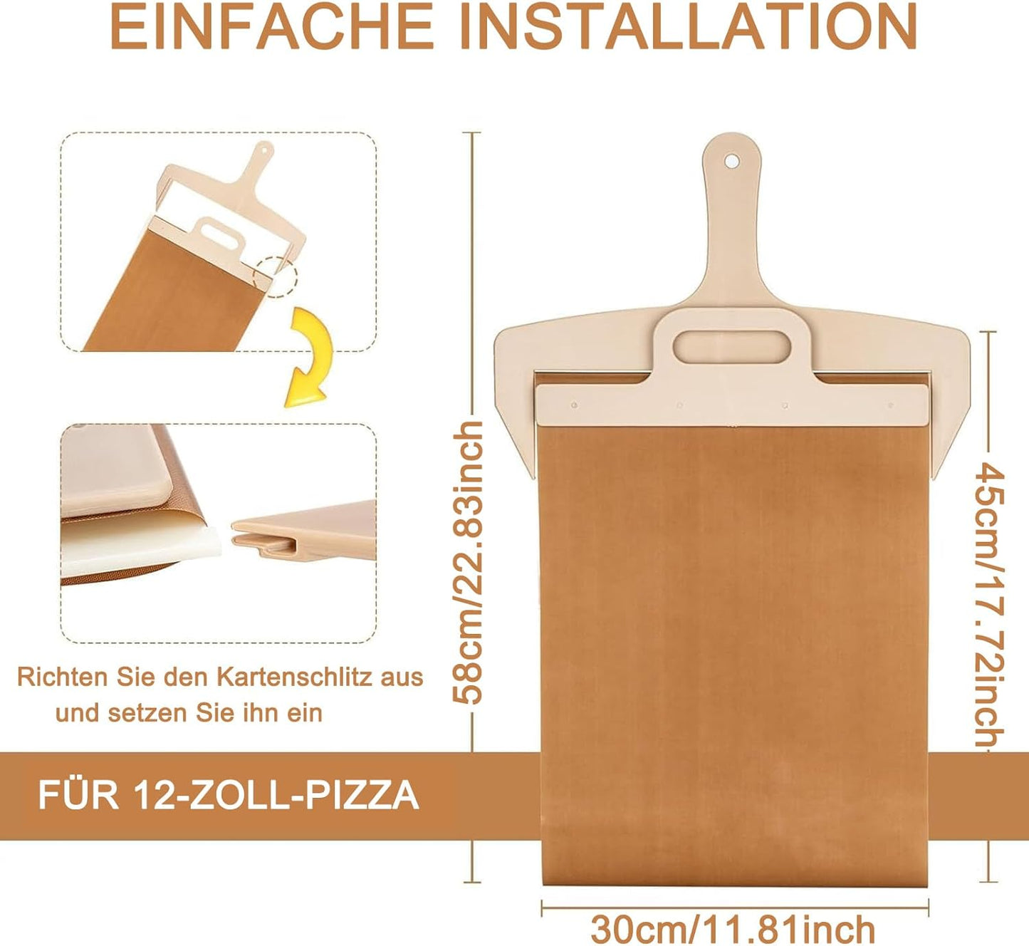 Pala per pizza da 58 x 30 cm