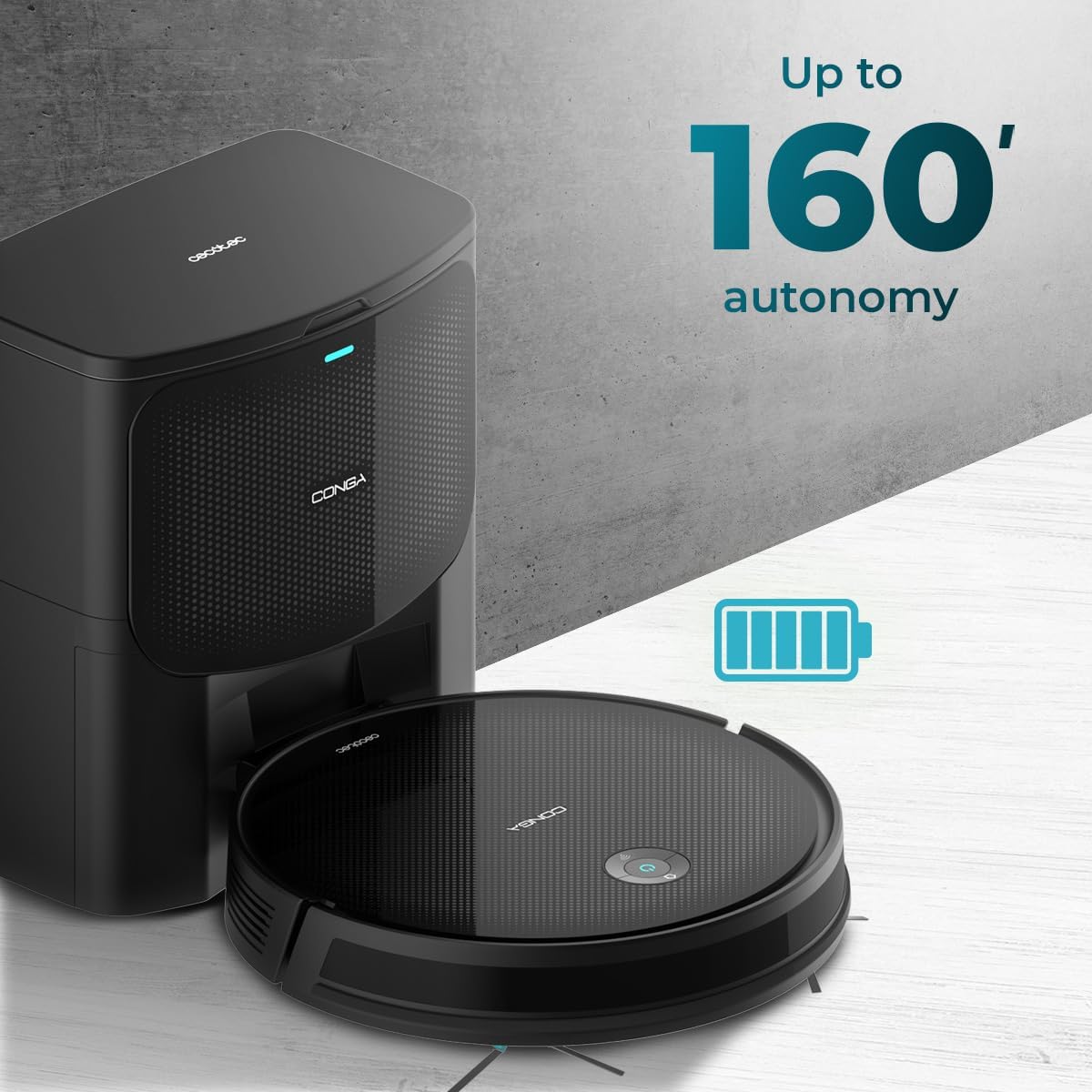 Cecotec Robot Aspirapolvere con Base Autovacciata Conga 2299 Ultra