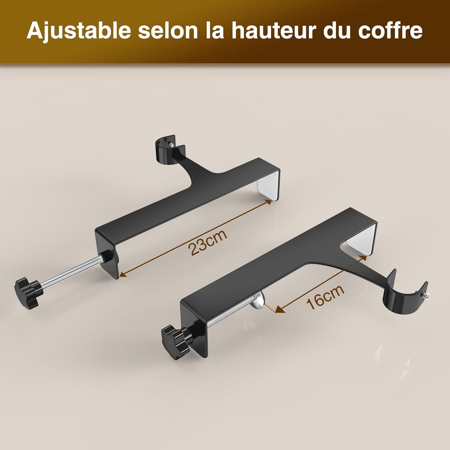 2 Supporti per Bastone Tenda senza Forare