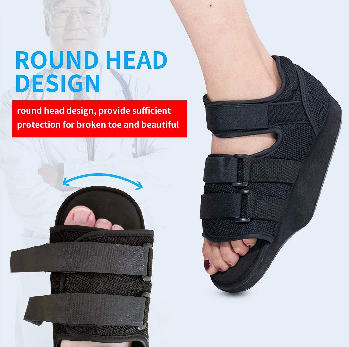 Scarpe post-operatorie per dita rotte, alluce valgo (XL)