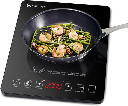 Piastra a Induzione Singolo AMZCHEF, da 2000 W