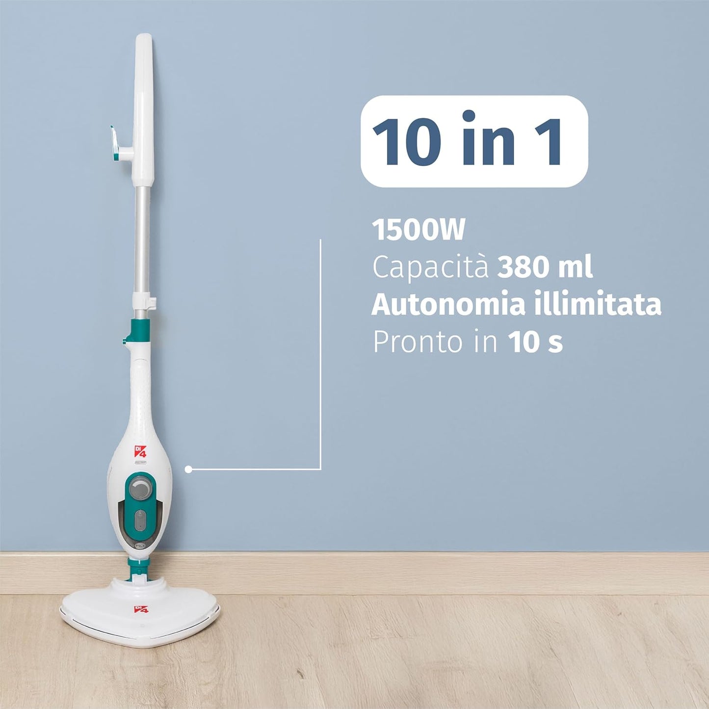 Di4 Steamclean Multi10 Max Scopa a Vapore