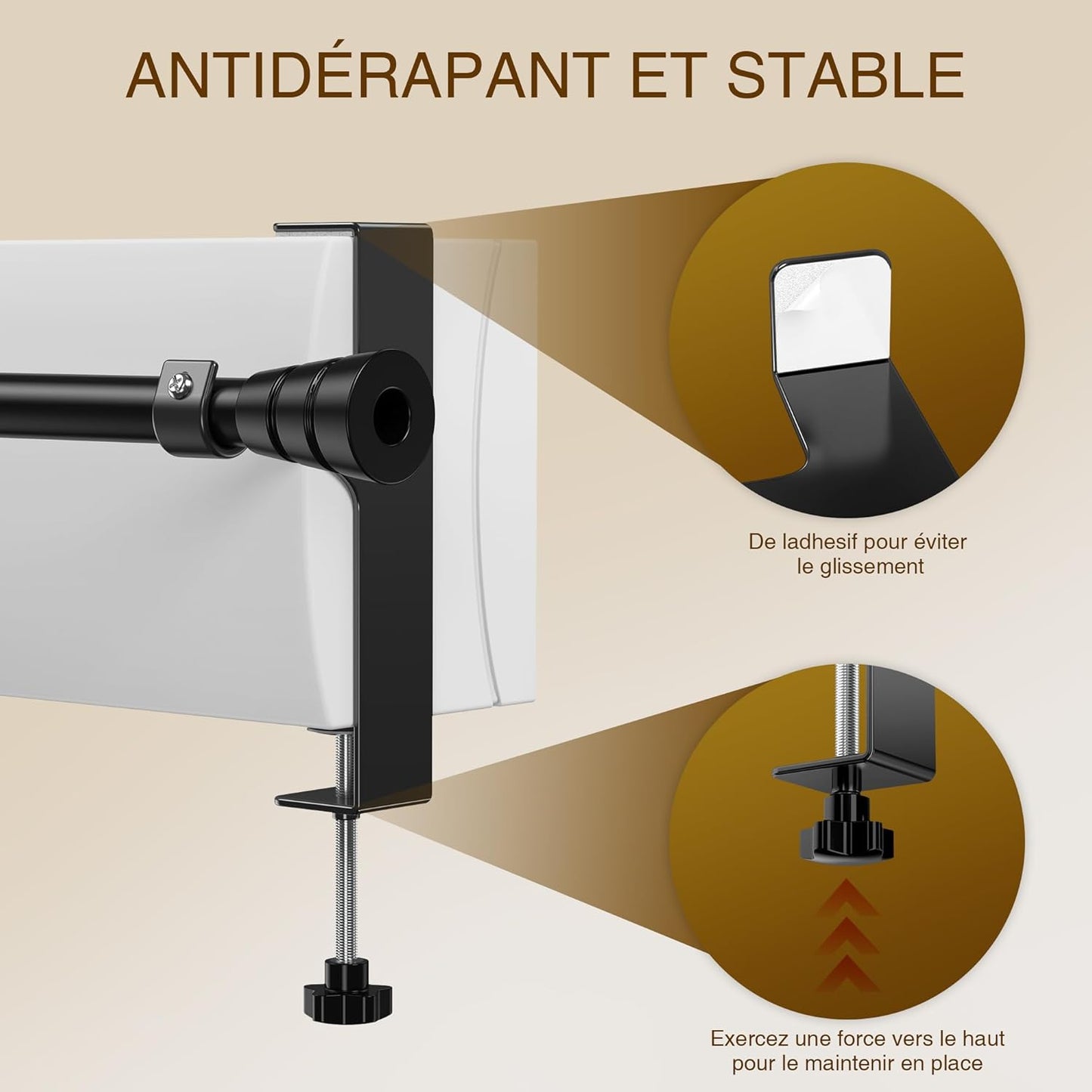 2 Supporti per Bastone Tenda senza Forare
