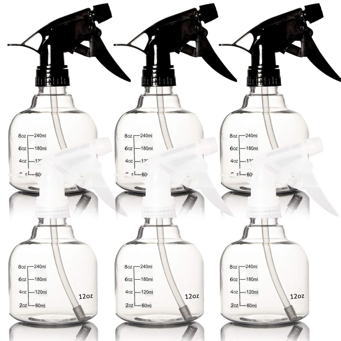 Confezione da 6 flaconi spray vuoti in plastica