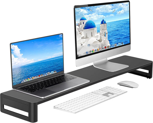 Supporto monitor scrivania in alluminio doppio monitor fino a 32 pollici per PC