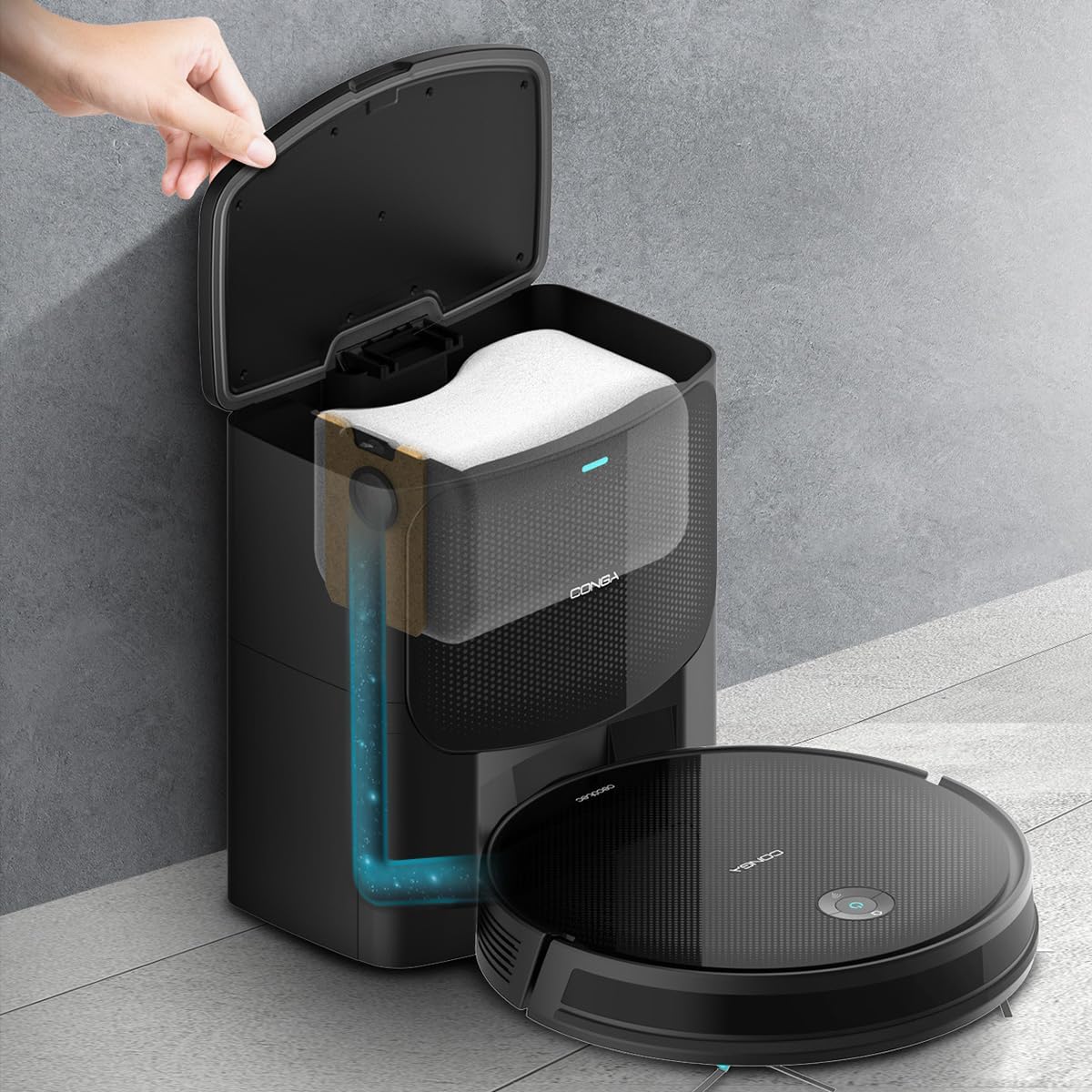 Cecotec Robot Aspirapolvere con Base Autovacciata Conga 2299 Ultra