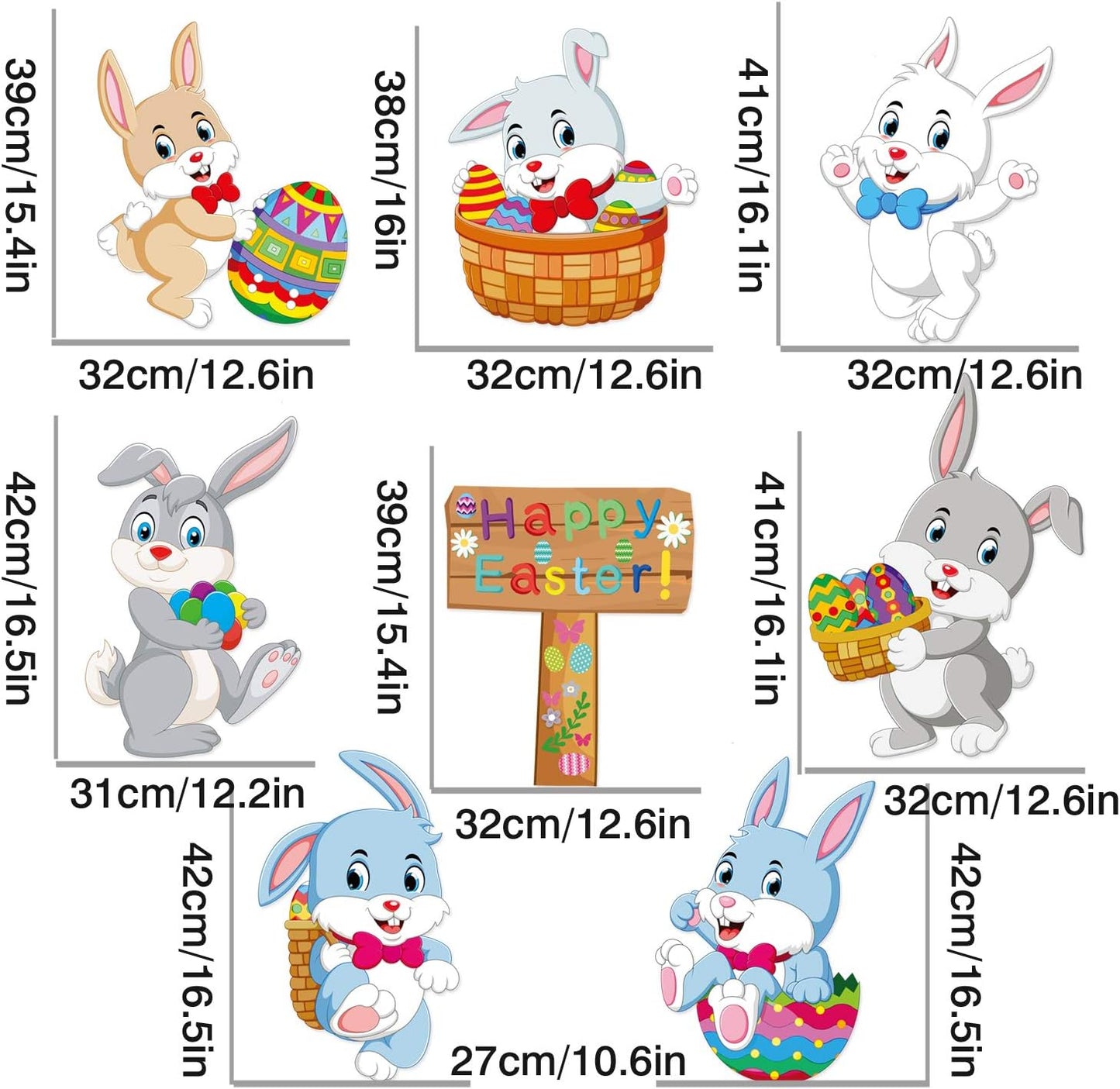 Decorazioni di Pasqua o Natale per prato ,  8 pezzi