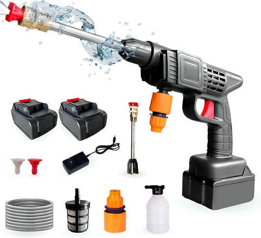 Idropulitrice a batteria  con 2 batterie da 48 V. 35 bar/500 psi e 1500 mAh/300 W