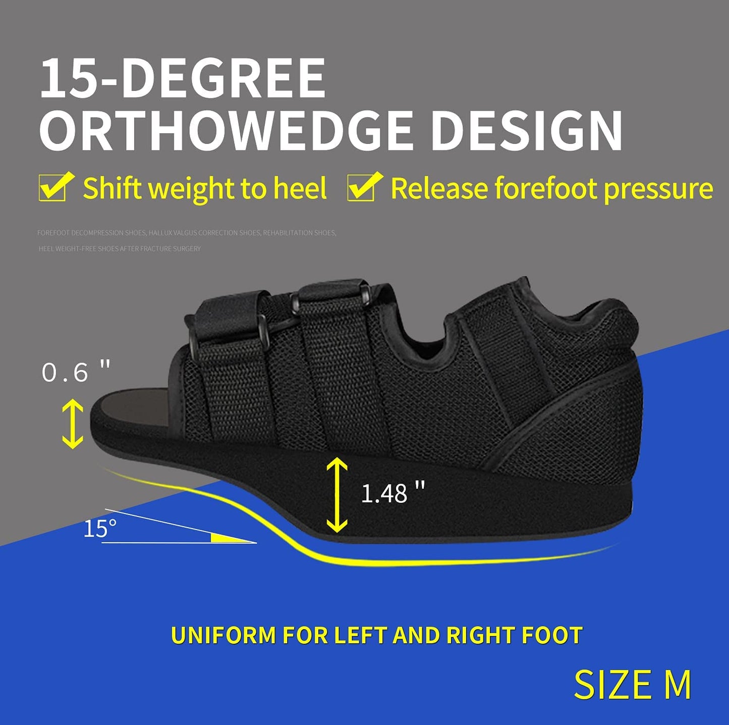 Scarpe post-operatorie per dita rotte, alluce valgo (XL)