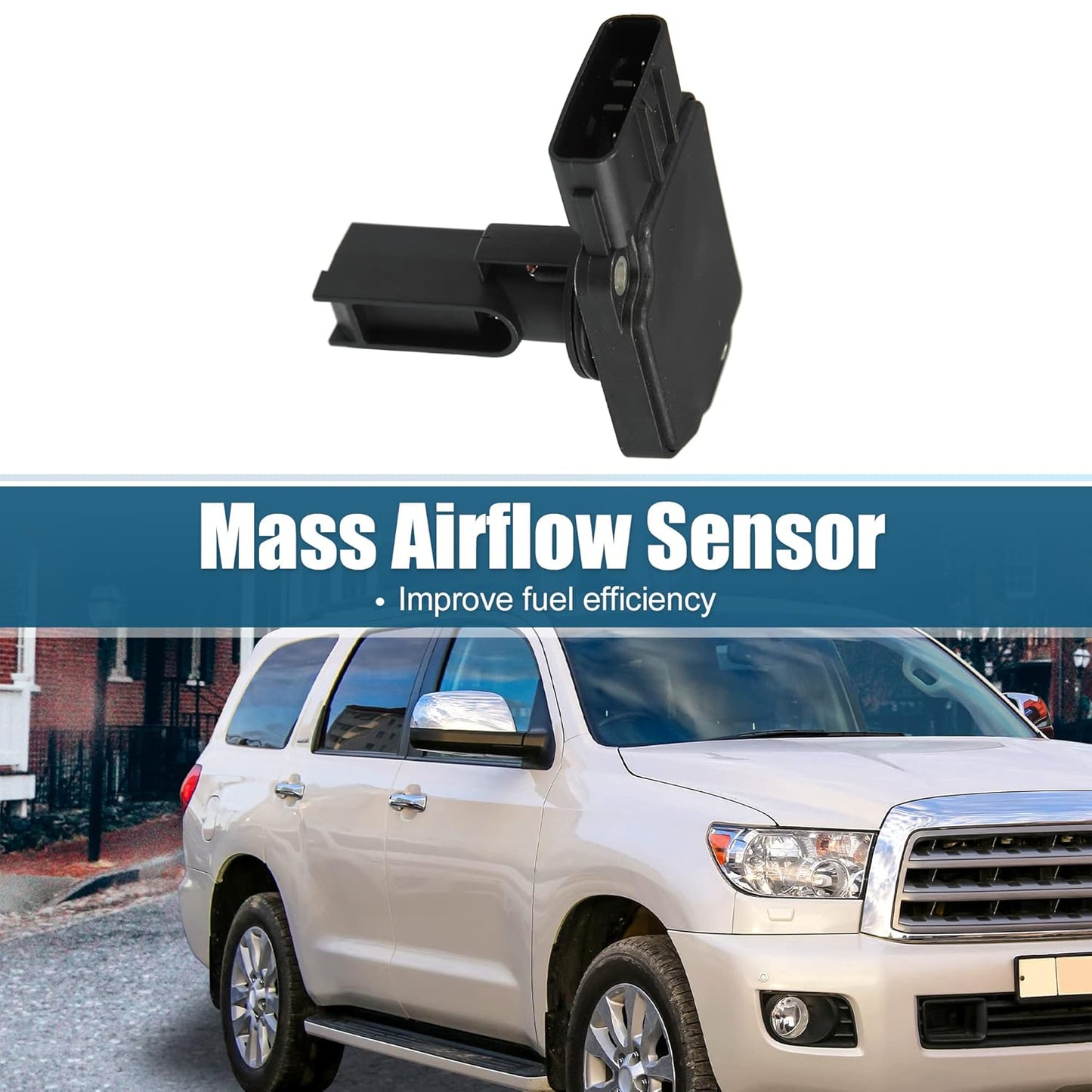 Sensore di massa dell'aria per auto per Toyota Sequoia Tundra 222040F010 Nero