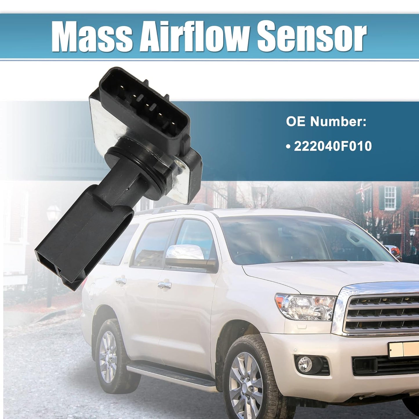Sensore di massa dell'aria per auto per Toyota Sequoia Tundra 222040F010 Nero