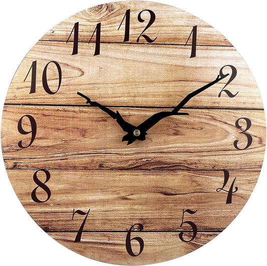 Orologi da Parete Plumeet  CON GRAFICA EFFETTO Legno Senza Cornice da 30cm