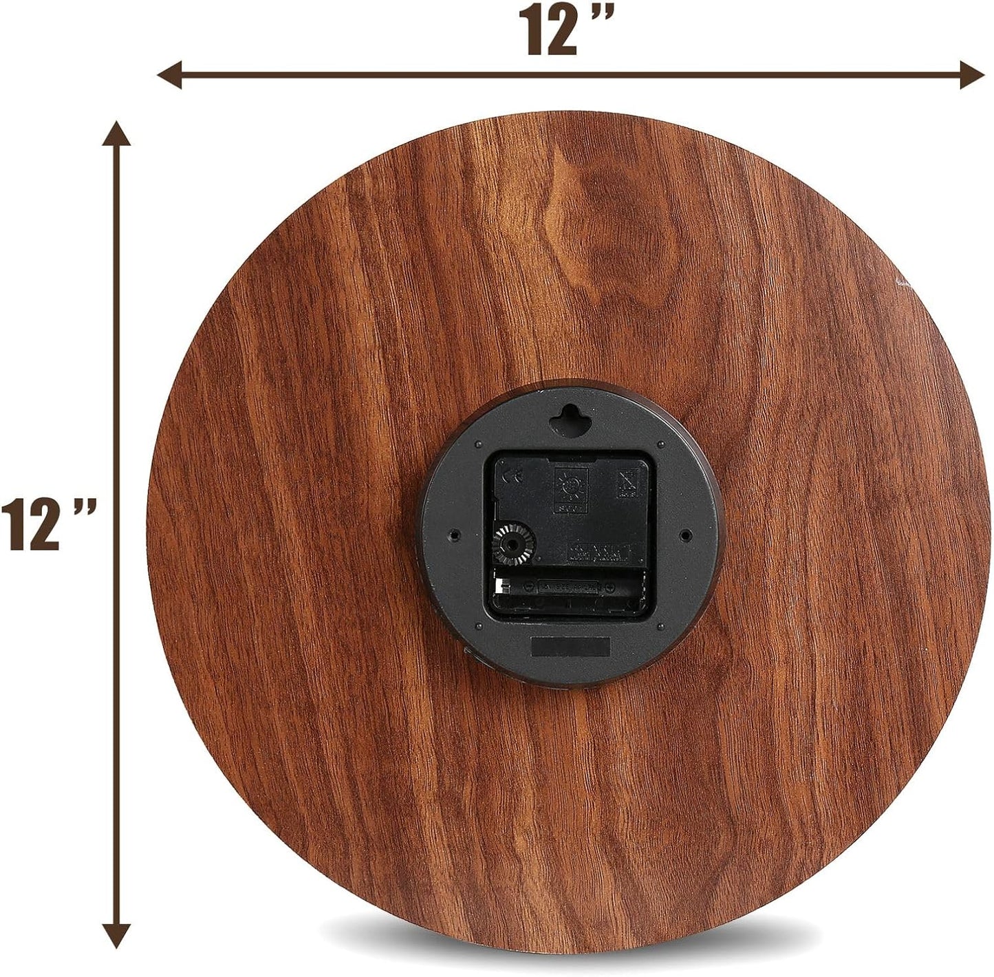 Orologi da Parete Plumeet  CON GRAFICA EFFETTO Legno Senza Cornice da 30cm
