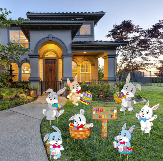 Decorazioni di Pasqua o Natale per prato ,  8 pezzi