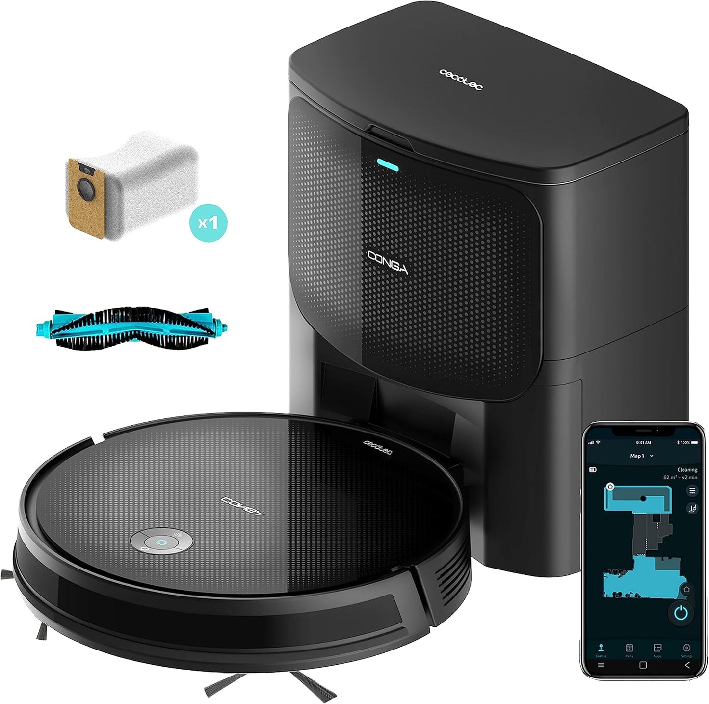 Cecotec Robot Aspirapolvere con Base Autovacciata Conga 2299 Ultra