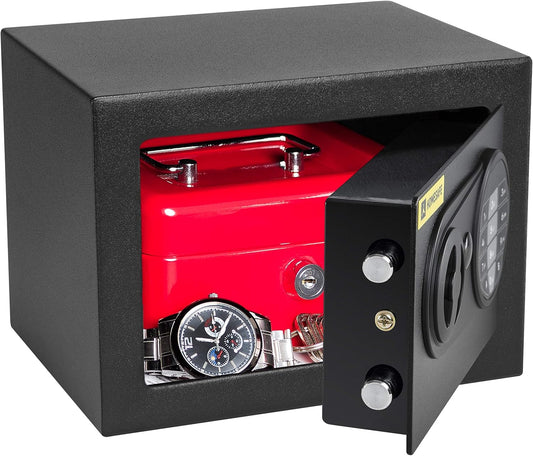Cassaforte HomeSafe HV17E piccola con codice, 17 x 23 x 17 cm digitale