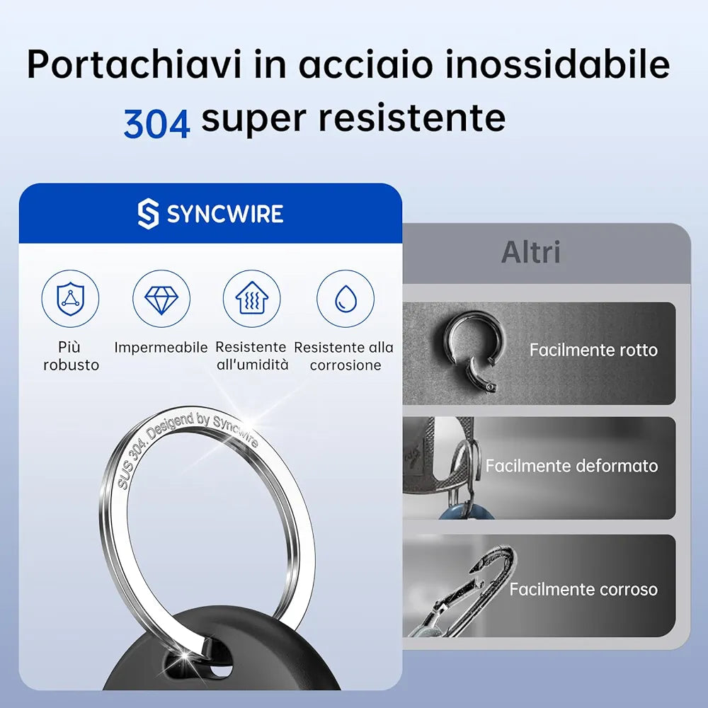 Portachiavi per AirTag 4 pezzi